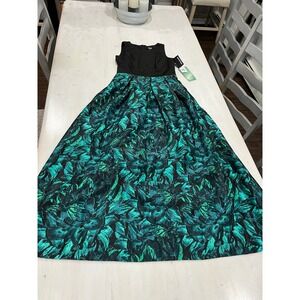 NEW!‎ Dress melrose Social size 10 green & black